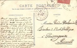 Vintage Postcard Folklore Sands of Olonne Promenade has donkey