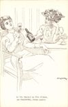 Vintage Postcard Fantasy Illustrator the Wine Mariani in Five O clock Hagborg