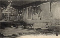 CPA Billard Chateau Thierry Le Cafe Francais bombarde Militaria 