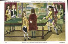 Vintage Postcard Billiards the part of billiards the Beautiful Paris Flower stand
