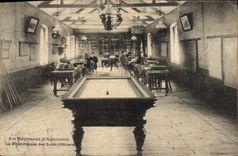 CPA Billard 4eme regiment d'artillerie La bibliotheque des Sous officiers Militaria
