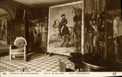 Vintage Postcard Billiards Castle of Malmaison Room of billiards the tapestries Napoleon 1st