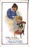 Vintage Postcard Fantasy Illustrator Child Another air Raid