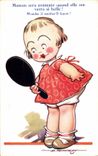 Vintage Postcard Fantaisie Illustrator Child Tempest Maman will be content