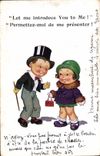 Vintage Postcard Fantasy Illustrator Children Let me introduce you to me!