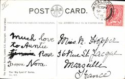 Postal Fantasia Ilustrador Niño Waiting fuero the masculinos