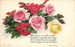 CPA Fantaisie Fleurs 