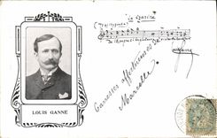 Postal Louis Ganne Little Tich Delicias hola en Viena lo fanfarronea