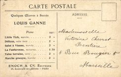 Postal Louis Ganne Little Tich Delicias hola en Viena lo fanfarronea