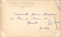 Postal Niño Arpa Mujer