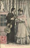 CPA L'amour en musique 