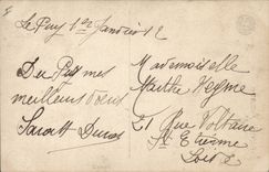 Vintage Postcard Pig Pig Child Happy new year