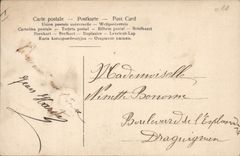 CPA Cochon Porc Femme 