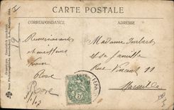 CPA Cochon Porc Femme 