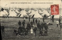 Vintage Postcard Militaria Alpine hunters Camp of Vabonne Ain Quartering of the hunters