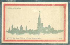 Vintage Postcard Militaria Strasbourg Offrance has the French Red Cross
