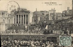 Postal Teatro Arenas de Beziers la Vestal Ballet