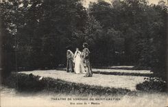 Postal Teatro al aire libre de Santo Gratien una escena de Phedre