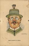 Vintage Postcard Fantasy Hansi Illustrator Before the battle of the Militaria Marne