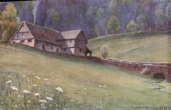 Vintage Postcard Fantasy Illustrator Hansi Alsace Wangenbourg