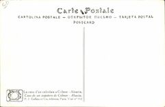 Vintage Postcard Fantaisie Illustrator Hansi Alsace the house of a bootmaker has Colmar