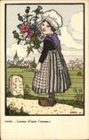 Vintage Postcard Fantasy Illustrator Hansi Alsace Lorraine