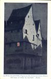 Vintage Postcard Fantaisie Illustrator Hansi Alsace Pignon with the moonlight has Colmar Alsace