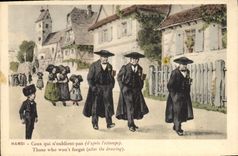 CPA Fantaisie Illustrateur Hansi Alsace Ceux qui n'oublient pas