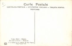 CPA Fantaisie Illustrateur Hansi Alsace Les deux arbres 