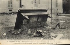 Vintage Postcard Billard transports in the park of the castle of Ford has Tresne Marne Militaria