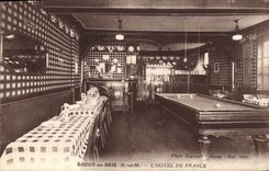 CPA Billard Rozoy en Brie L'Hotel de France