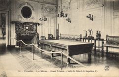 Vintage Postcard Versailles Billiards the castle Room of billiards of Napoleon 1st
