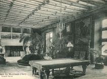 Vintage Postcard Billiards Castle of Meillant Large living room