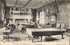 CPA Billard Chateau de Meillant Le grand salon