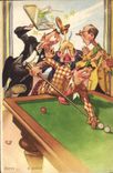 Vintage Postcard Been useful Billard does not have