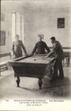 Vintage Postcard Billiards Institution St Joseph Navarre Crau d' Hyeres