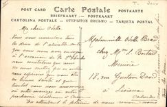 CPA Partie de dominos Folklore 