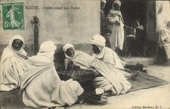 Arab Vintage Postcards Algeria playing Ladies