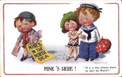 Vintage Postcard Fantasy Illustrator Children Mine' S young stag! Sailor