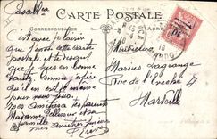 Vintage Postcard Fantasy Illustrator Woman Marine At sea