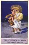 Vintage Postcard Fantasy Illustrator Amorosoy Militaria Children