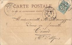 Vintage Postcard Fantasy Flowers Button of gold Danger of the wealths