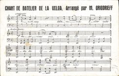 CPA Chant de la Volga Grigorieff 