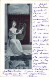 CPA Femme Lyre 