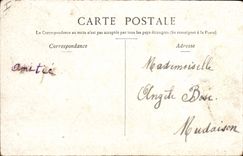 Vintage Postcard Cochon Pig Child Carries happiness