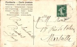 Vintage Postcard Pig Pig Child Clover