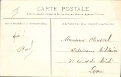 Vintage Postcard Militaria Alpine hunters Passage of a collar descent of the material