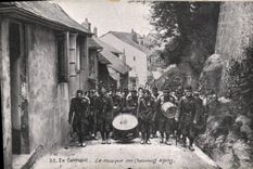 Vintage Postcard Militaria Alpine hunters music