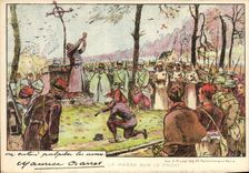 CPA Militaria La messe sur le front Infirmiere Croix Rouge