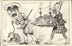 Vintage Postcard Militaria the ace you to smile it Boat